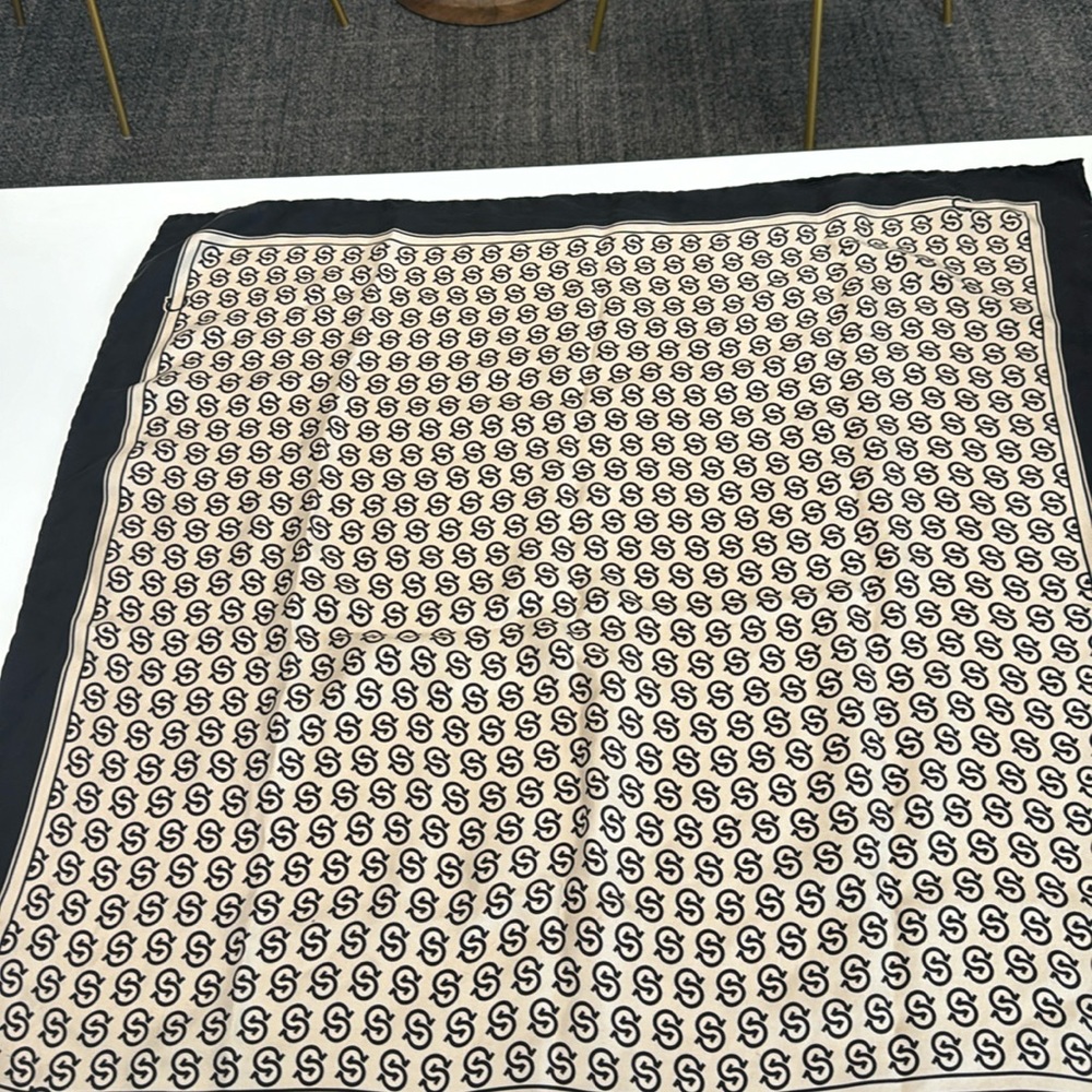 Farragamo logo print silk scarf